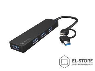 NATEC NATEC HUB USB-C 3.0 MAYFLY 4-PORTY + ADAPTER USB-A NHU-2023