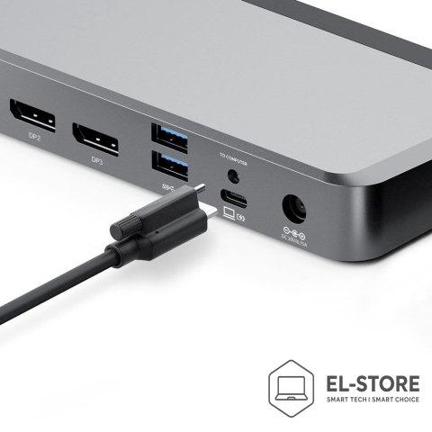 No name ALOGIC DX3 Przewodowa USB 3.2 Gen 1 (3.1 Gen 1) Type-C Czarny, Szary