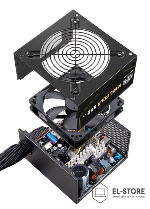 No name Cooler Master MWE GOLD 850 V3 moduł zasilaczy 850 W 24-pin ATX ATX Czarny