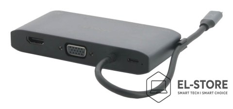 No name Mobilis 020027 stacja dokująca Przewodowa USB 3.2 Gen 1 (3.1 Gen 1) Type-C Szary