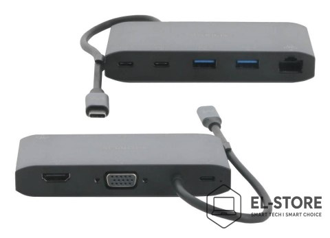 No name Mobilis 020027 stacja dokująca Przewodowa USB 3.2 Gen 1 (3.1 Gen 1) Type-C Szary