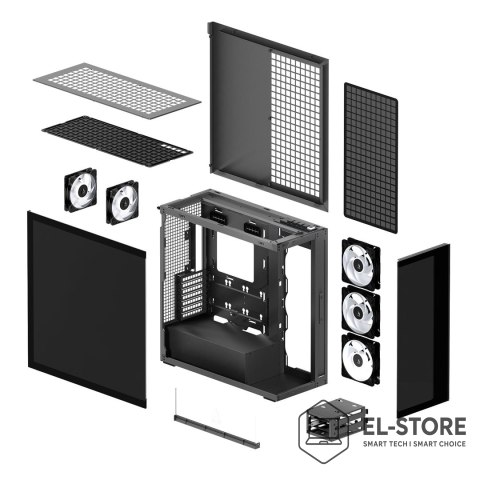 No name Obudowa CASE MIDITOWER EATX bez zasilacza XTENDER Black ACPCC00018A ARCTIC