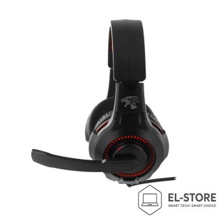 No name Preo 125085402 słuchawki/zestaw słuchawkowy Przewodowa Opaska na głowę Gaming Czarny, Czerwony