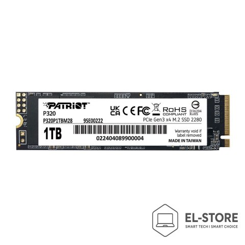 Patriot Memory SSD Patriot Viper P320 M.2 PCI-Ex4 NVMe 1TB 3GB/s