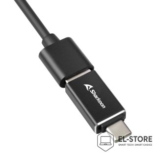 Sharkoon Sharkoon 4044951037575 stacja dokująca Bezprzewodowy USB 3.2 Gen 1 (3.1 Gen 1) Type-C Czarny