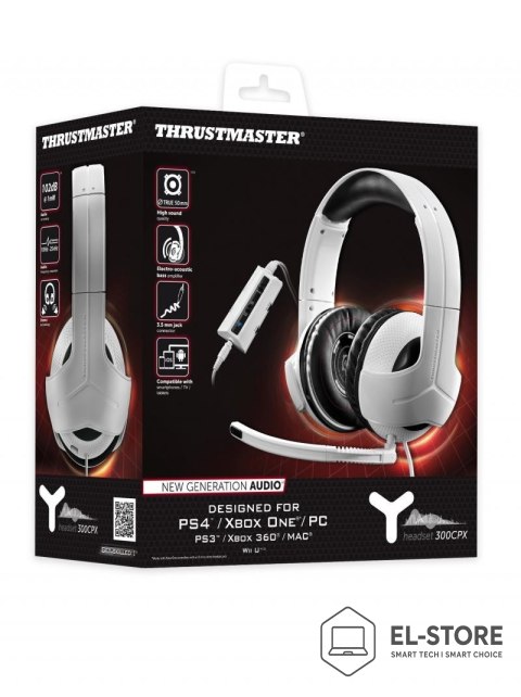 THRUSTMASTER Thrustmaster Y-300CPX Zestaw słuchawkowy Przewodowa Opaska na głowę Gaming Biały