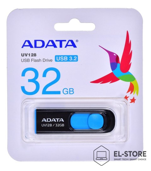 ADATA Pendrive ADATA UV128 AUV128-32G-RBE (32GB; USB 3.0; kolor czarny)