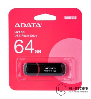 ADATA Pendrive ADATA UV150 AUV150-64G-RBK (64GB; USB 3.0; kolor czarny)
