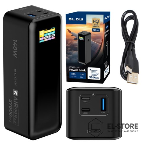 BLOW BLOW POWER BANK 27000MAH PD 140W AIR99.9 CZARNY