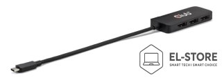 Club 3D CLUB3D CSV-1553 huby i koncentratory USB Type-C Czarny