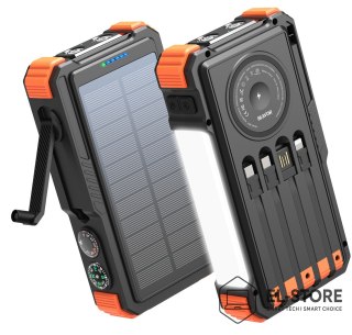 Extralink Extralink | Powerbank solarny | 20000mAh, 20W, dynamo, indukcja, lampa, latarka