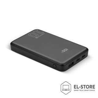 EverActive EVERACTIVE POWERBANK 10 000MAH, 1X USB, 2X USB-C, 20W, QC4+, WYŚWIETLACZ LCD, CZARNY EB-11QB