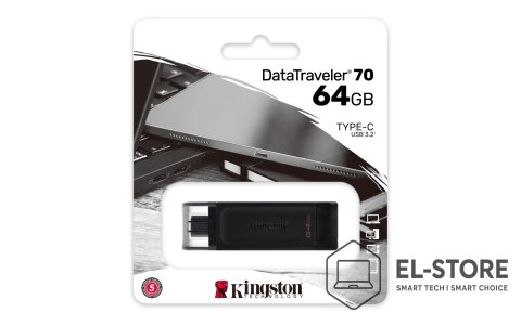 Kingston KINGSTON FLASH 64GB USB-C 3.2 Gen1 DataTraveler 70