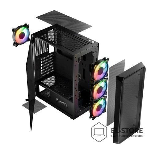 LOGIC LOGIC OBUDOWA LOGIC PORTOS ARGB MIDI USB 3.0 BLACK