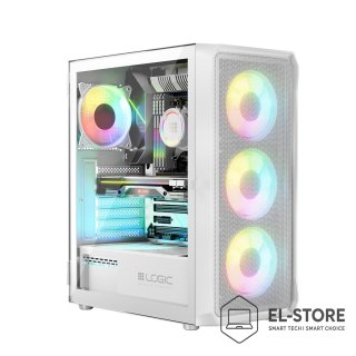 LOGIC LOGIC OBUDOWA PORTOS ARGB MIDI USB 3.0 WHITE