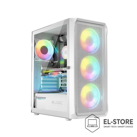 LOGIC LOGIC OBUDOWA PORTOS ARGB MIDI USB 3.0 WHITE