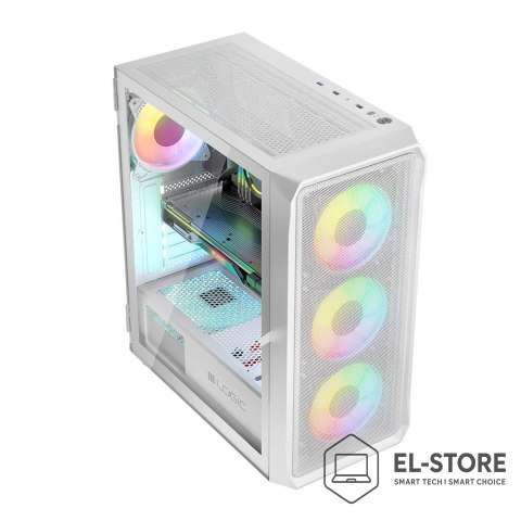 LOGIC LOGIC OBUDOWA PORTOS ARGB MIDI USB 3.0 WHITE