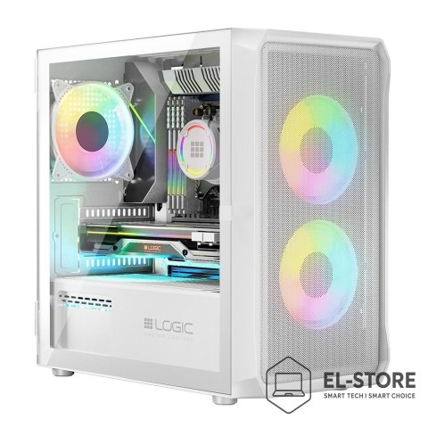 LOGIC LOGIC OBUDOWA PORTOS ARGB MINI USB 3.0 WHITE
