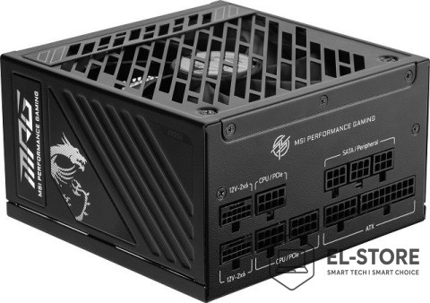 MSI Zasilacz MSI MPG A1250GS 1250W PCIE5 80+ Gold ATX 3.1