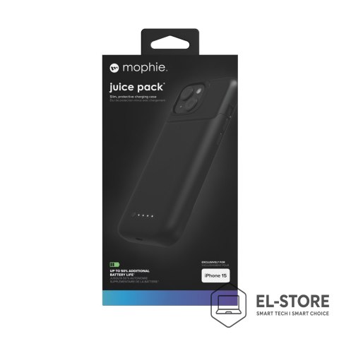 No name Mophie Juice Pack (2400 mAh) - obudowa z wbudowanym powerbankiem do iPhone 15