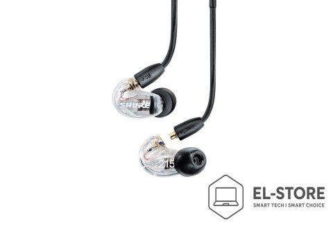 SHURE Shure SE215DYCL+UNI-EFS - Słuchawki douszne AONIC215 z pojedynczym przetwornikiem i kablem 3.5mm (przezroczyste)