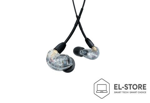 SHURE Shure SE215DYCL+UNI-EFS - Słuchawki douszne AONIC215 z pojedynczym przetwornikiem i kablem 3.5mm (przezroczyste)