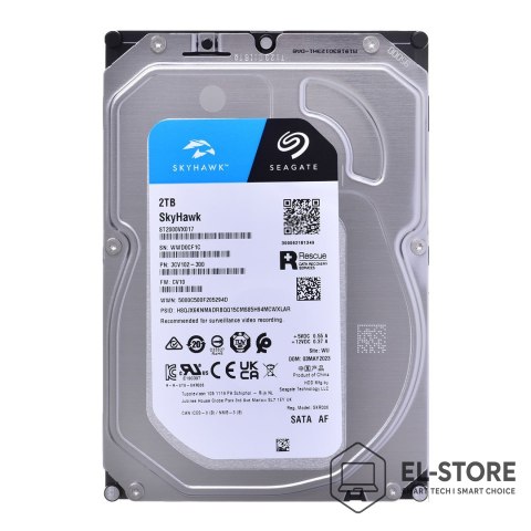 Seagate Dysk twardy HDD Seagate SkyHawk 2TB 3,5" SATA ST2000VX017