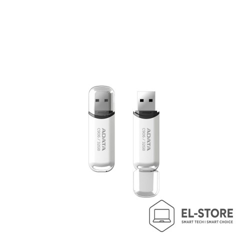 ADATA Pendrive ADATA C906 AC906-32G-RWH (32GB; USB 2.0; kolor biały)