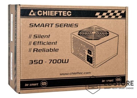 Chieftec Chieftec Smart GPS-500A8 moduł zasilaczy 500 W 20+4 pin ATX ATX Czarny