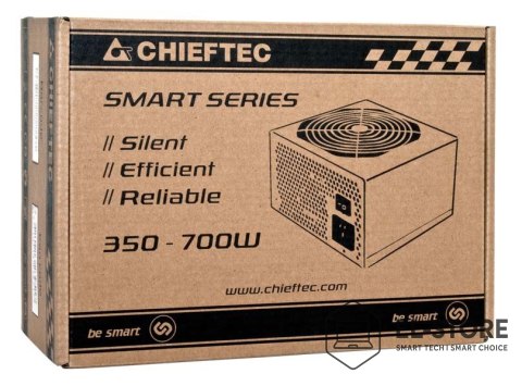 Chieftec Chieftec Smart GPS-600A8 moduł zasilaczy 600 W 20+4 pin ATX ATX Czarny