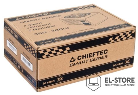 Chieftec Chieftec Smart GPS-600A8 moduł zasilaczy 600 W 20+4 pin ATX ATX Czarny
