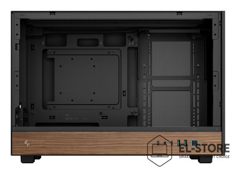 DEEPCOOL DeepCool CH260 WOOD Micro Tower Czarny, Drewno