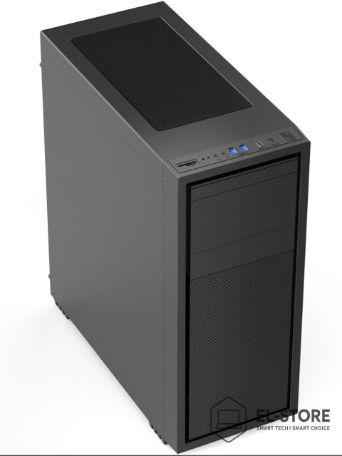 GEMBIRD GEMBIRD OBUDOWA FORNAX K500 MIDI-TOWER (2X USB 3.0, 1X USB TYP-C, CZYTNIK KART, HD AUDIO) CZARNA