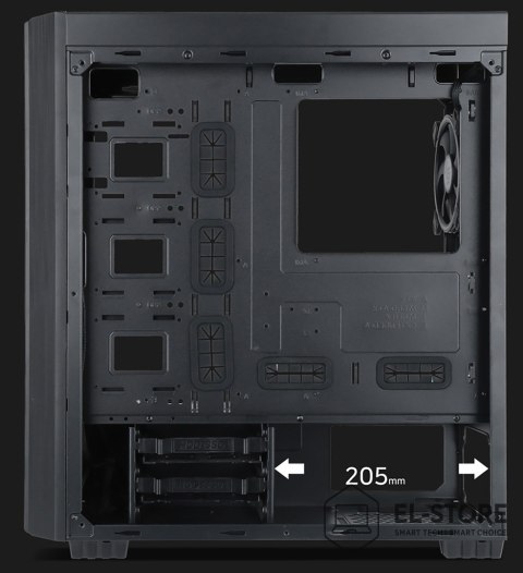 GEMBIRD GEMBIRD OBUDOWA FORNAX K500 MIDI-TOWER (2X USB 3.0, 1X USB TYP-C, CZYTNIK KART, HD AUDIO) CZARNA