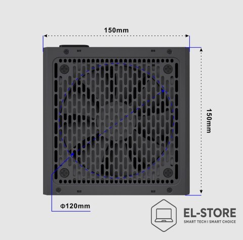GEMBIRD GEMBIRD ZASILACZ KOMPUTEROWY FORNAX POWER 650W 80+BRONZE ATX, 650W, AKTYWNE PFC, 12CM WENTYLATOR