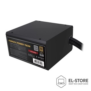GEMBIRD GEMBIRD ZASILACZ KOMPUTEROWY FORNAX POWER 750W 80+ BRONZE ATX, 750W, AKTYWNE PFC, 12CM WENTYLATOR