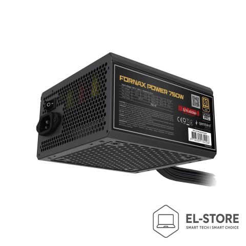GEMBIRD GEMBIRD ZASILACZ KOMPUTEROWY FORNAX POWER 750W 80+ BRONZE ATX, 750W, AKTYWNE PFC, 12CM WENTYLATOR