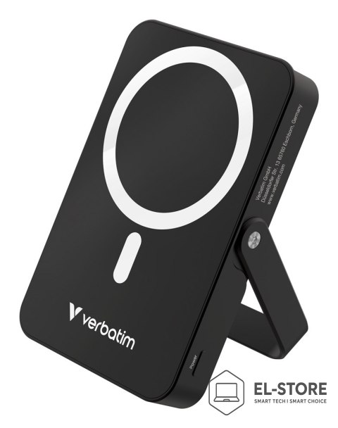 Verbatim Powerbank Verbatim Charge 'n' Go Magnetic Wireless with Stand 10000mAh USB-C PD 3.0 Black
