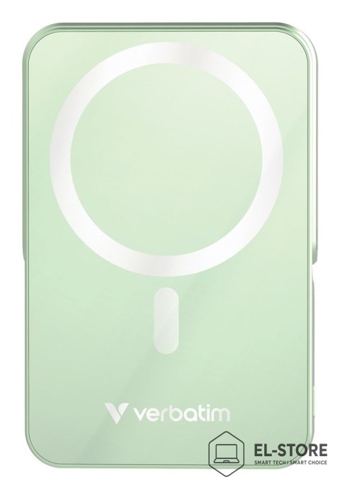 Verbatim Powerbank Verbatim Charge 'n' Go Magnetic Wireless with Stand 10000mAh USB-C PD 3.0 Green