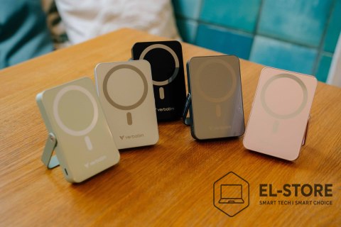 Verbatim Powerbank Verbatim Charge 'n' Go Magnetic Wireless with Stand 10000mAh USB-C PD 3.0 Pink