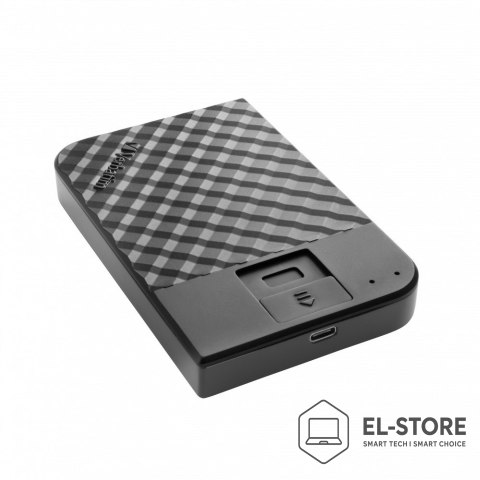 Verbatim Verbatim Fingerprint Secure zewnętrzny dysk twarde 2 TB USB Type-C 3.2 Gen 1 (3.1 Gen 1) Czarny