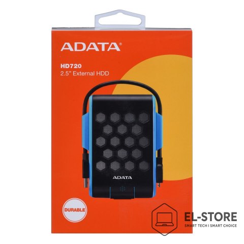 ADATA Dysk zewnętrzny HDD ADATA HD720 (1TB; 2.5"; USB 3.2; niebieski)