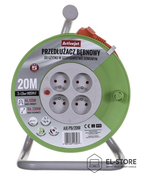 Activejet Przedłużacz bębnowy Activejet PB/20m