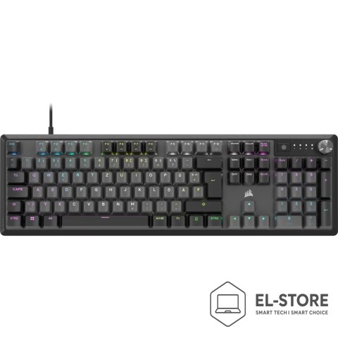 Corsair Corsair K70 CORE RGB klawiatura Gaming USB QWERTY Niemiecki Szary