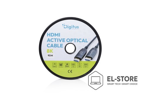 DIGITUS Digitus Hybrydowy kabel światłowodowy HDMI AOC, UHD 8K, 90 m