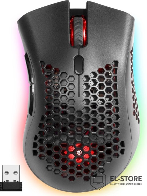 Defender DEFENDER MYSZ BEZPRZEWODOWA GM-709L WARLOCK RF RGB 2400DPI 8P, 5 TRYBÓW PODŚWIETLENIA, DZIUROWANA 52709