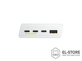 Green Cell GREEN CELL POWERBANK POWERPLAY 20S BIAŁY 20000MAH 22,5W 3X USB-C PD 1X USB-A