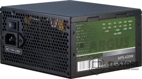 Inter-Tech Zasilacz Inter-Tech Argus APS - 420 W - 115 - 230 V - 47 - 63 Hz - +12V1,+12V2,+3,3V,+5V,+5Vsb,-12V - Aktywny - 103 W