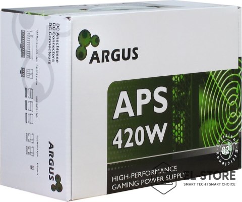 Inter-Tech Zasilacz Inter-Tech Argus APS - 420 W - 115 - 230 V - 47 - 63 Hz - +12V1,+12V2,+3,3V,+5V,+5Vsb,-12V - Aktywny - 103 W