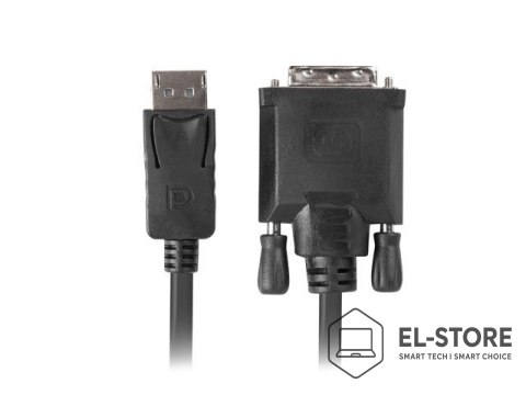 Lanberg Kabel Lanberg CA-DPDV-10CU-0018-BK (DisplayPort M - DVI-D M; 1,8m; kolor czarny)